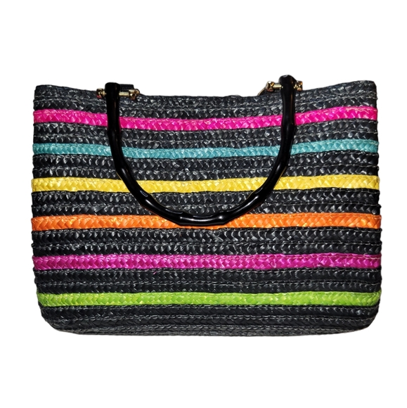 No Brand Handbags - 100% Wheat Straw Satchel Colorful